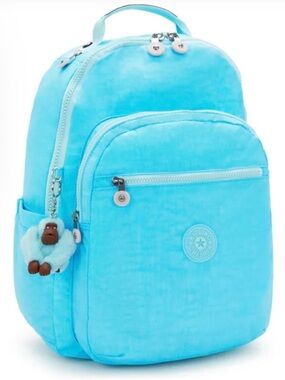 Kipling large 15 inch laptop backpack galaxy Turq nwt
